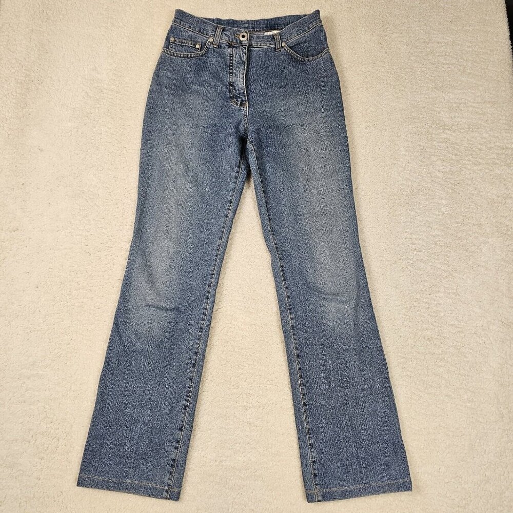 Y2K Iber Jeans Women's Size 28 Light Wash Blue Denim Karen High Waisted Straight
